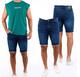 Bermuda de mezclilla azul para hombre