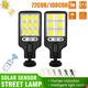 Lámpara LED 108COB Solar para exterior con remoto y sensor.