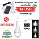 Bombillo recargable con panel solar 